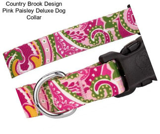 Country Brook Design Pink Paisley Deluxe Dog Collar