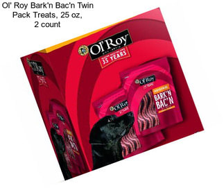 Ol\' Roy Bark\'n Bac\'n Twin Pack Treats, 25 oz, 2 count