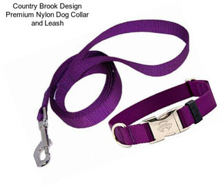 Country Brook Design Premium Nylon Dog Collar and Leash