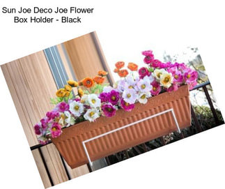 Sun Joe Deco Joe Flower Box Holder - Black