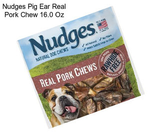 Nudges Pig Ear Real Pork Chew 16.0 Oz