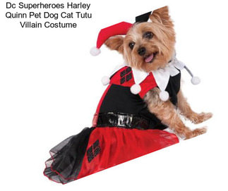 Dc Superheroes Harley Quinn Pet Dog Cat Tutu Villain Costume