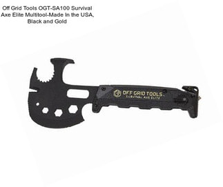 Off Grid Tools OGT-SA100 Survival Axe Elite Multitool-Made In the USA, Black and Gold