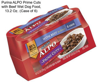 Purina ALPO Prime Cuts with Beef Wet Dog Food, 13.2 Oz. (Case of 6)