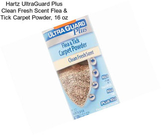 Hartz UltraGuard Plus Clean Fresh Scent Flea & Tick Carpet Powder, 16 oz