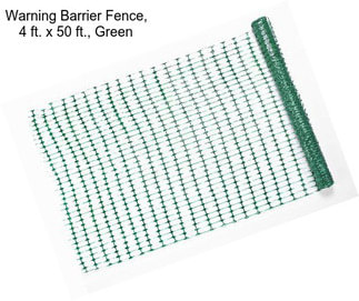 Warning Barrier Fence, 4 ft. x 50 ft., Green