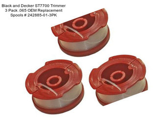 Black and Decker ST7700 Trimmer 3 Pack .065 OEM Replacement Spools # 242885-01-3PK