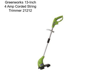 Greenworks 13-Inch 4 Amp Corded String Trimmer 21212