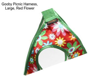 Gooby Picnic Harness, Large, Red Flower