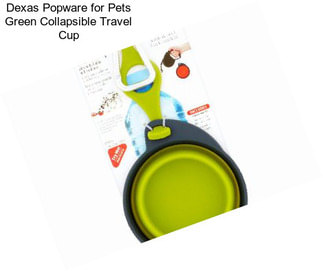 Dexas Popware for Pets Green Collapsible Travel Cup