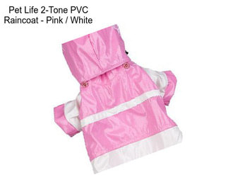 Pet Life 2-Tone PVC Raincoat - Pink / White