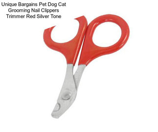 Unique Bargains Pet Dog Cat Grooming Nail Clippers Trimmer Red Silver Tone