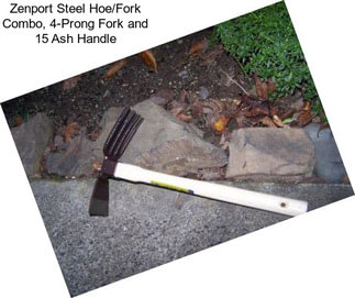 Zenport Steel Hoe/Fork Combo, 4-Prong Fork and 15\