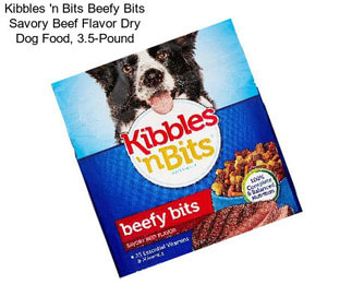 Kibbles \'n Bits Beefy Bits Savory Beef Flavor Dry Dog Food, 3.5-Pound