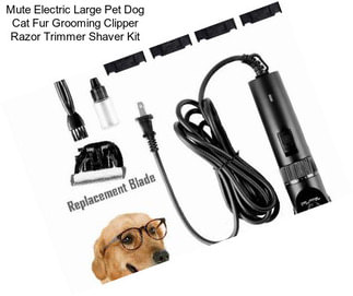 Mute Electric Large Pet Dog Cat Fur Grooming Clipper Razor Trimmer Shaver Kit