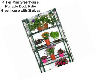 4 Tier Mini Greenhouse Portable Deck Patio Greenhouse with Shelves