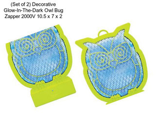 (Set of 2) Decorative Glow-In-The-Dark Owl Bug Zapper 2000V 10.5\