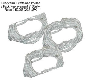 Husqvarna Craftsman Poulan 3 Pack Replacement 3\' Starter Rope # 530069232-3PK
