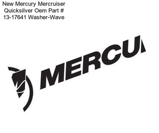 New Mercury Mercruiser Quicksilver Oem Part # 13-17641 Washer-Wave