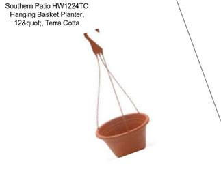 Southern Patio HW1224TC Hanging Basket Planter, 12", Terra Cotta