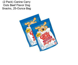 (2 Pack) Canine Carry Outs Beef Flavor Dog Snacks, 25-Ounce Bag