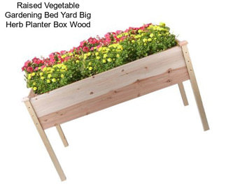 Raised Vegetable Gardening Bed Yard Big Herb Planter Box Wood