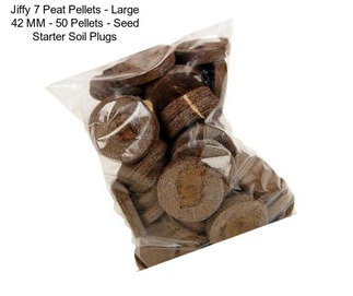 Jiffy 7 Peat Pellets - Large 42 MM - 50 Pellets - Seed Starter Soil Plugs