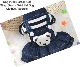 Dog Puppy Dress Cat Strap Denim Skirt Pet Dog Clothes Apparels