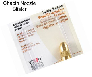 Chapin Nozzle Blister