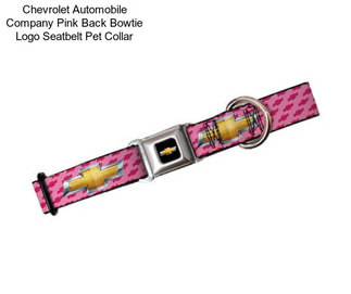 Chevrolet Automobile Company Pink Back Bowtie Logo Seatbelt Pet Collar