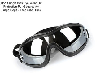 Dog Sunglasses Eye Wear UV Protection Pet Goggles for Large Dogs - Free Size Black
