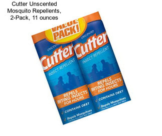 Cutter Unscented Mosquito Repellents, 2-Pack, 11 ounces