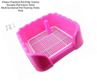 Petacc Practical Pet Potty Trainer Durable Pet Indoor Toilet Multi-functional Pet Training Toilet, Pink