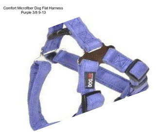 Comfort Microfiber Dog Flat Harness Purple 3/8\