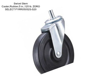 Swivel Stem Caster,Rubber,5 in.,125 lb. ZORO SELECT F1RR05052S-S20