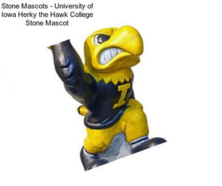 Stone Mascots - University of Iowa Herky the Hawk College Stone Mascot