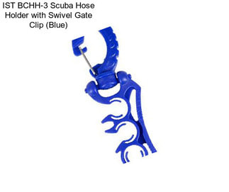 IST BCHH-3 Scuba Hose Holder with Swivel Gate Clip (Blue)