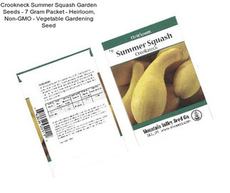 Crookneck Summer Squash Garden Seeds - 7 Gram Packet - Heirloom, Non-GMO - Vegetable Gardening Seed