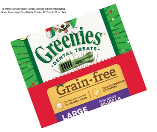 (6 Pack) GREENIES Holiday Limited Edition Packaging Grain Free Large Dog Dental Treats, 17-Count, 27 oz. Box