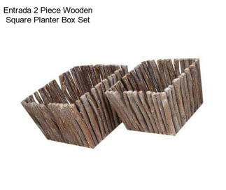 Entrada 2 Piece Wooden Square Planter Box Set