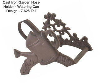 Cast Iron Garden Hose Holder - Watering Can Design - 7.625\