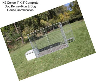 K9 Condo 4\' X 8\' Complete Dog Kennel-Run & Dog House Combination