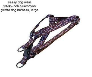 Sassy dog wear 23-35-inch blue/brown giraffe dog harness, large
