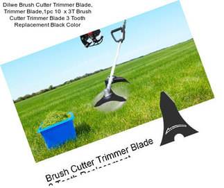 Dilwe Brush Cutter Trimmer Blade, Trimmer Blade,1pc 10  x 3T Brush Cutter Trimmer Blade 3 Tooth Replacement Black Color