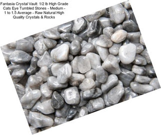 Fantasia Crystal Vault: 1/2 lb High Grade Cats Eye Tumbled Stones - Medium - 1\