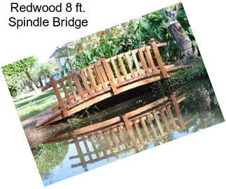 Redwood 8 ft. Spindle Bridge