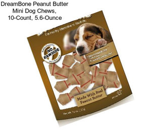 DreamBone Peanut Butter Mini Dog Chews, 10-Count, 5.6-Ounce