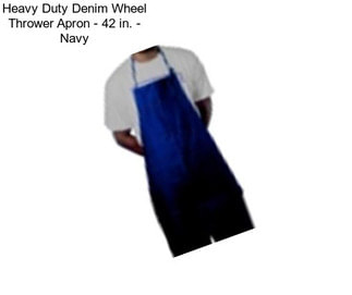 Heavy Duty Denim Wheel Thrower Apron - 42 in. - Navy