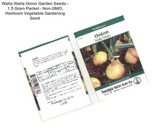 Walla Walla Onion Garden Seeds - 1.5 Gram Packet - Non-GMO, Heirloom Vegetable Gardening Seed