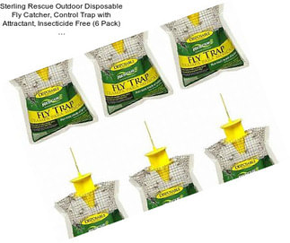 Sterling Rescue Outdoor Disposable Fly Catcher, Control Trap with Attractant, Insecticide Free (6 Pack) …